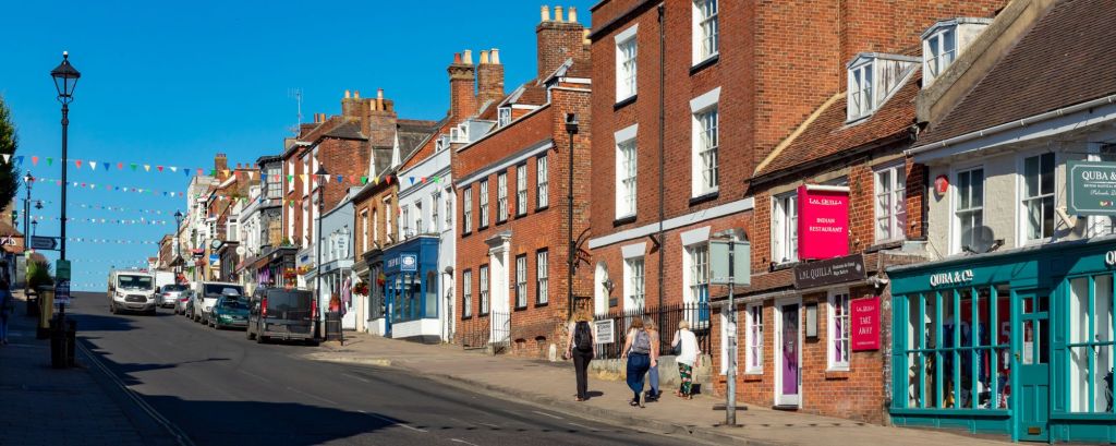 Lymington High Street, Hampshire UK